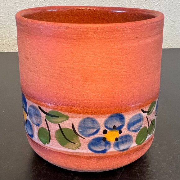 Costa Rica Handcrafted Terracotta  Hand Painted  Glazed & Unglazed Mug Cup - Picture 3 of 7